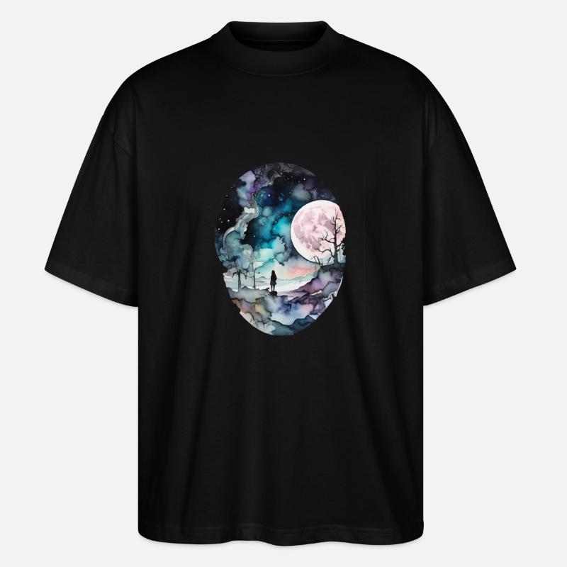 Verlorenes Land jenseitiger Träume - Stanley/Stella Oversized Unisex Bio T-Shirt Blaster 2.0 - Schwarz