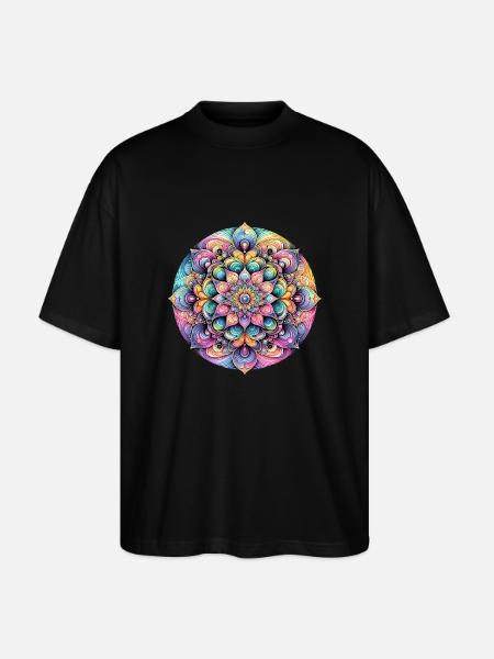 Elegance af farveblomsten - Stanley/Stella Oversize Unisex Øko T-shirt Blaster 2.0 - sort