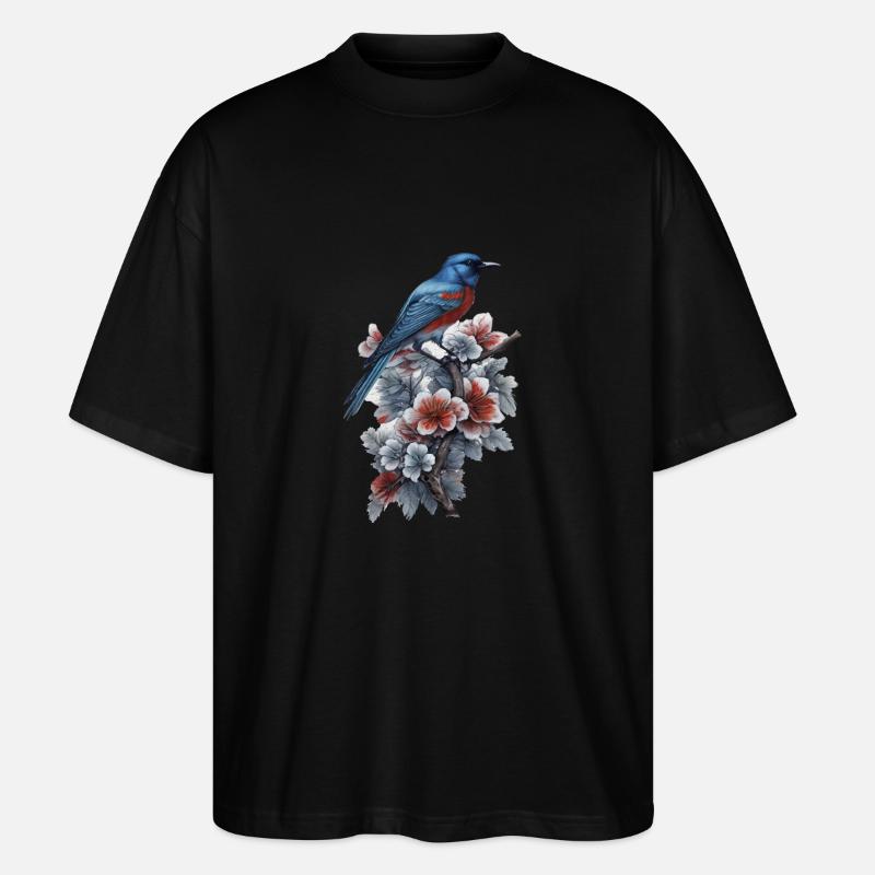 Vogel - Stanley/Stella Oversized Unisex Bio T-Shirt Blaster 2.0 - Schwarz
