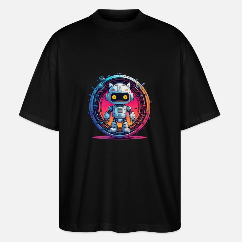 GETRIEBE & ROBOTER - Stanley/Stella Oversized Unisex Bio T-Shirt Blaster 2.0 - Schwarz