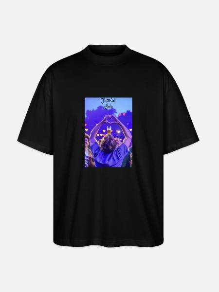 Festiwal Miłość - Ekologiczne Koszulka Oversize Unisex Stanley/Stella Blaster 2.0 - czarny