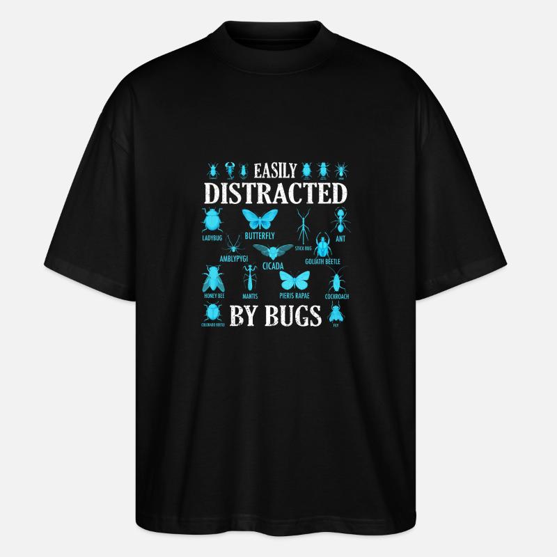 Leicht von Bugs abgelenkt - Stanley/Stella Oversized Unisex Bio T-Shirt Blaster 2.0 - Schwarz