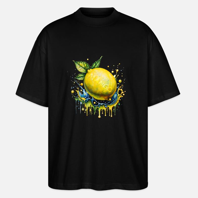 Lemon Mango - Stanley/Stella Oversized Unisex Organic T-shirt Blaster 2.0 - black