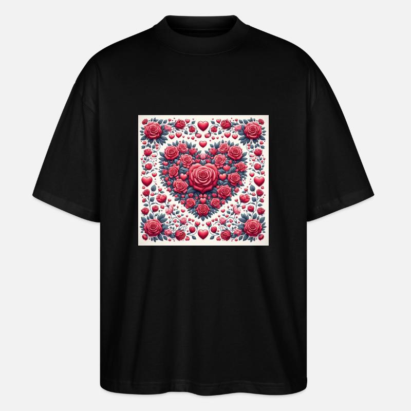 Joyeuse Saint-Valentin - T-shirt bio Blaster 2.0 coupe oversize Stanley/Stella Unisexe - noir