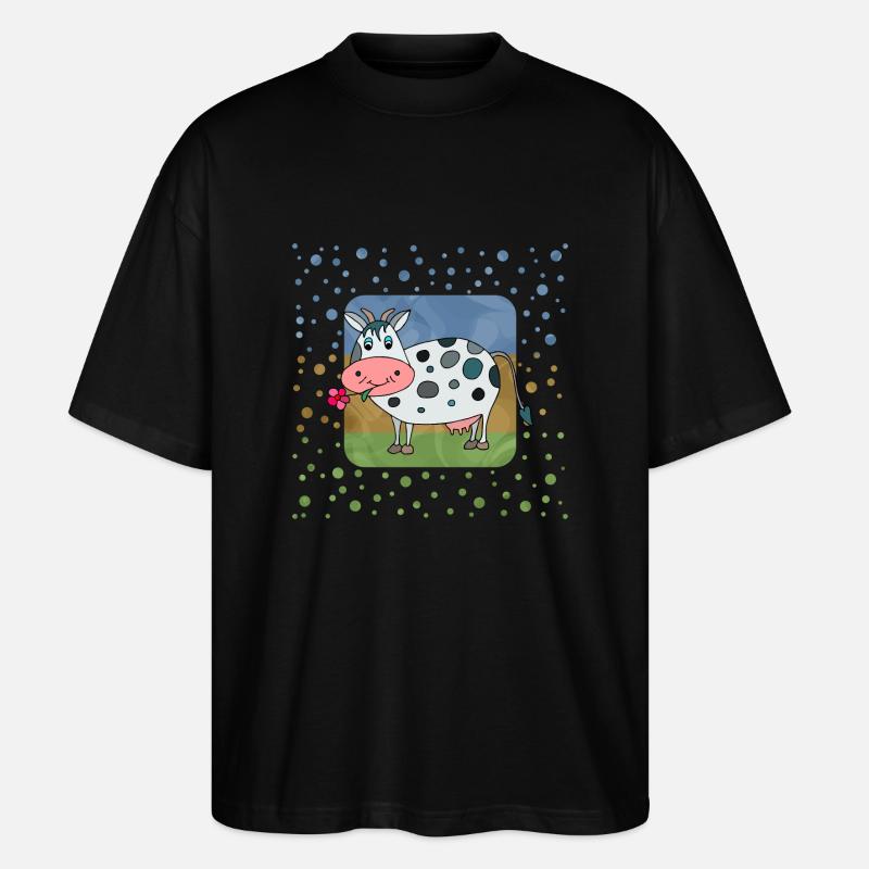 Kuh - Stanley/Stella Oversized Unisex Bio T-Shirt Blaster 2.0 - Schwarz