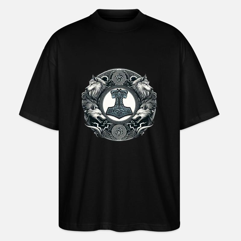 Mjölnir 4 - Stanley/Stella Oversized Unisex Bio T-Shirt Blaster 2.0 - Schwarz
