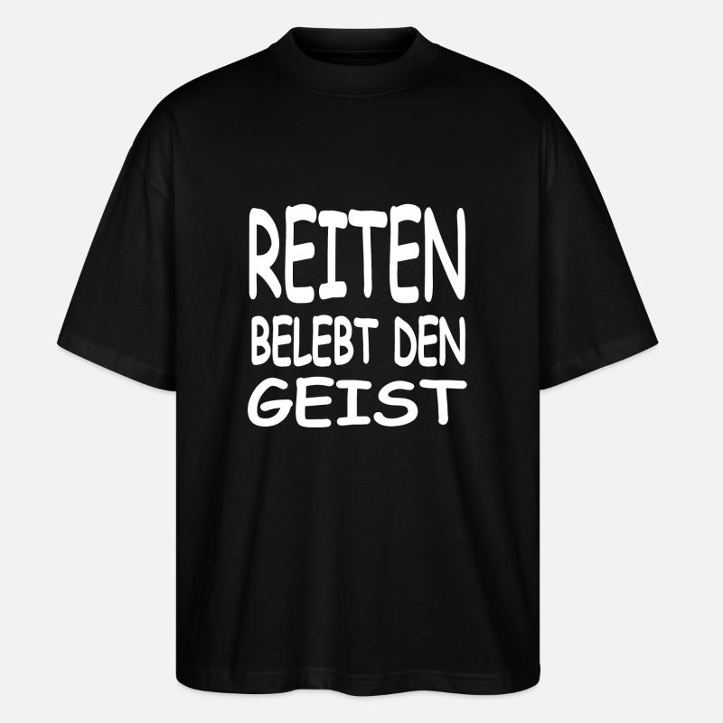 Reiten - Stanley/Stella Oversized Unisex Bio T-Shirt Blaster 2.0 - Schwarz