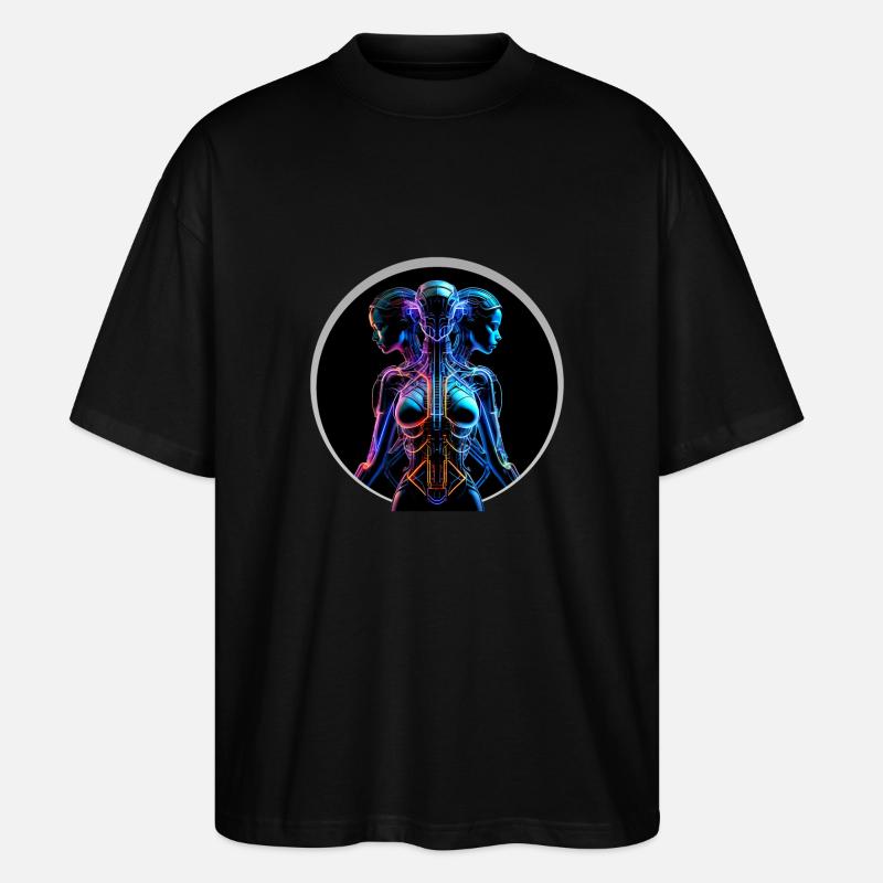 ROBOTERHAFTE SCHÖNHEIT - Stanley/Stella Oversized Unisex Bio T-Shirt Blaster 2.0 - Schwarz