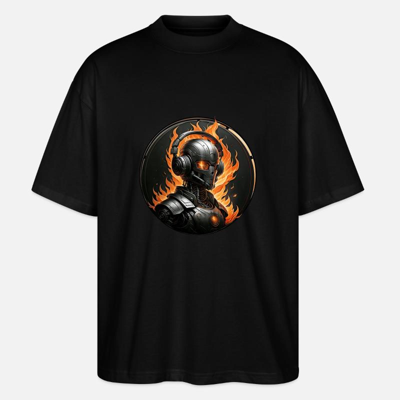 BRÛLER L’ - T-shirt bio Blaster 2.0 coupe oversize Stanley/Stella Unisexe - noir