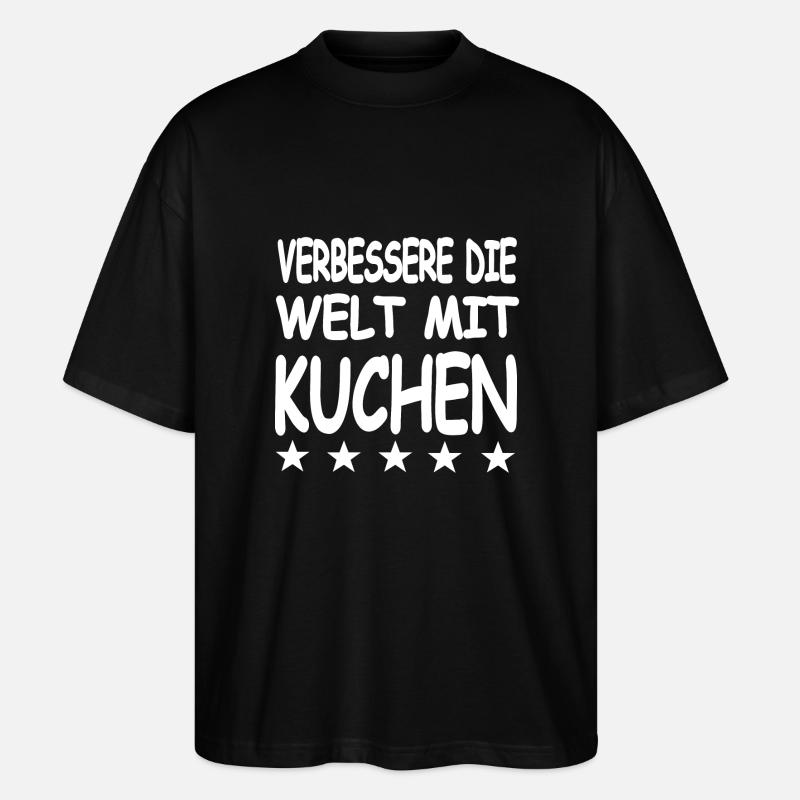 Kuchen - Stanley/Stella Oversized Unisex Bio T-Shirt Blaster 2.0 - Schwarz