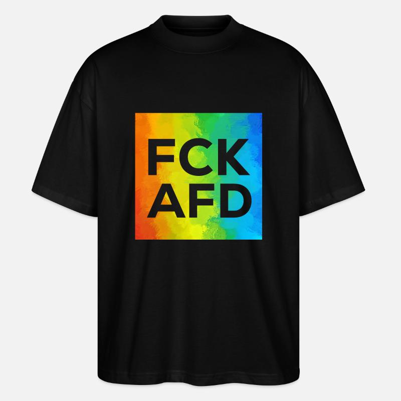Fck AFD Cutout - Stanley/Stella Oversized Unisex Bio T-Shirt Blaster 2.0 - Schwarz