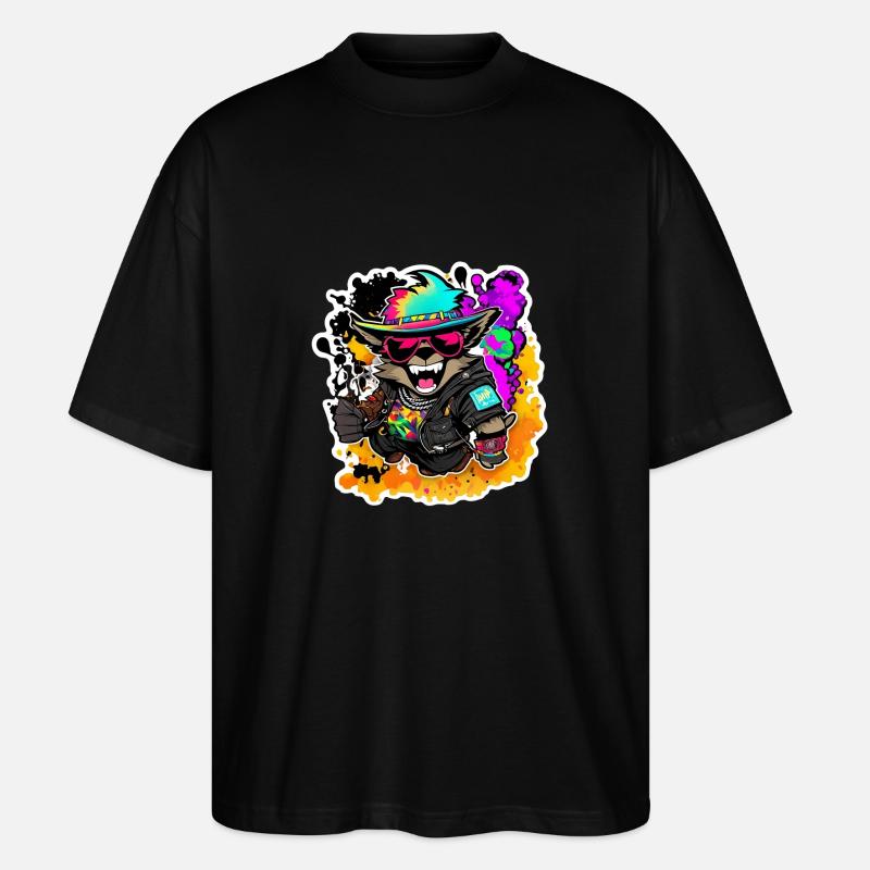 Cooles Alpaka Geschenk - Stanley/Stella Oversized Unisex Bio T-Shirt Blaster 2.0 - Schwarz