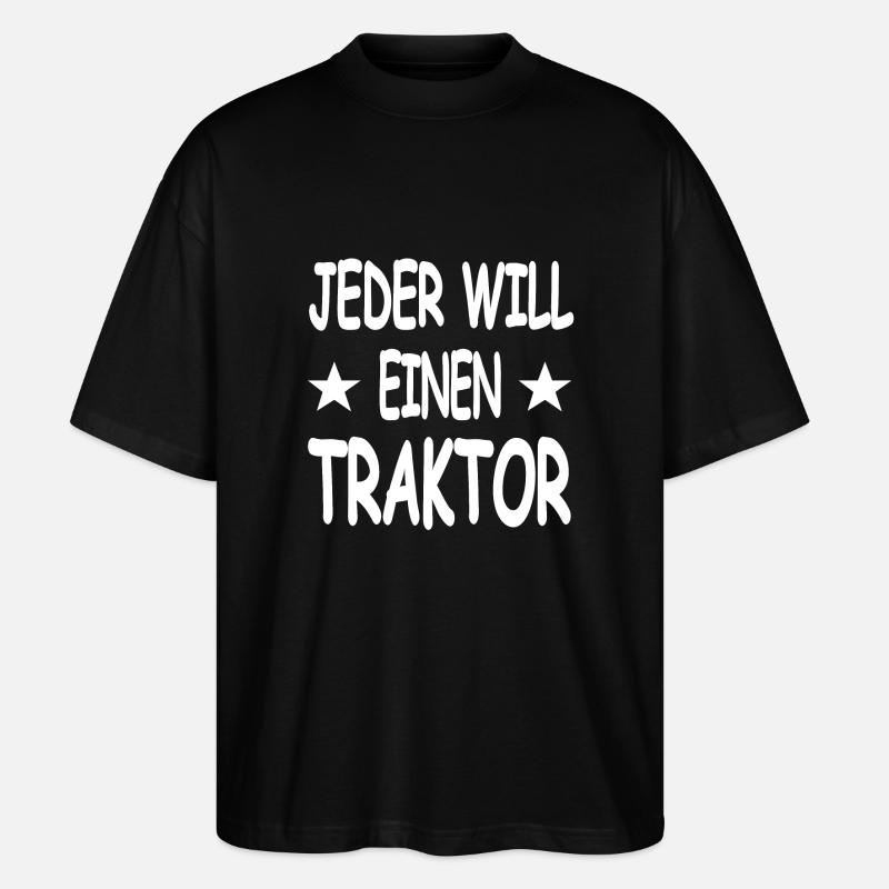 Traktor - Stanley/Stella Oversized Unisex Bio T-Shirt Blaster 2.0 - Schwarz