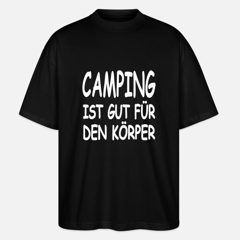 Camping - Stanley/Stella Oversized Unisex Bio T-Shirt Blaster 2.0 - Schwarz