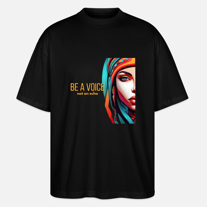 Sei eine Stimme - Stanley/Stella Oversized Unisex Bio T-Shirt Blaster 2.0 - Schwarz