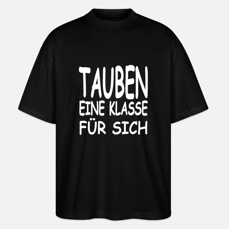 Tauben - Stanley/Stella Oversized Unisex Bio T-Shirt Blaster 2.0 - Schwarz
