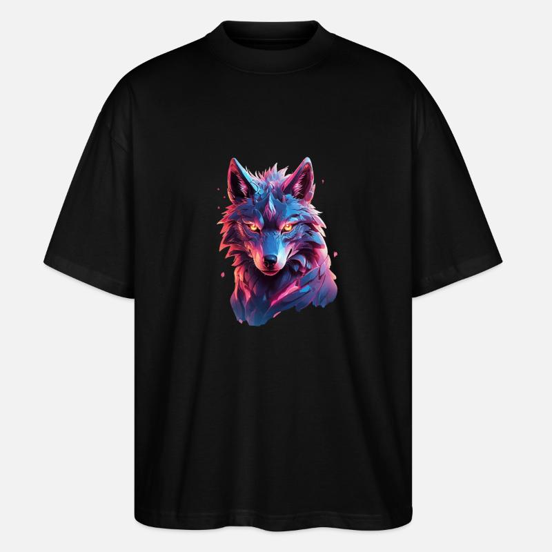 Wolf - Stanley/Stella Oversized Unisex Bio T-Shirt Blaster 2.0 - Schwarz