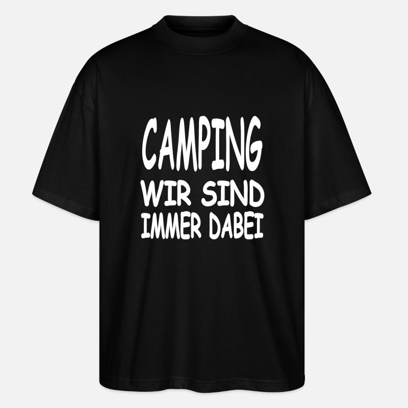 Camping - Stanley/Stella Oversized Unisex Bio T-Shirt Blaster 2.0 - Schwarz