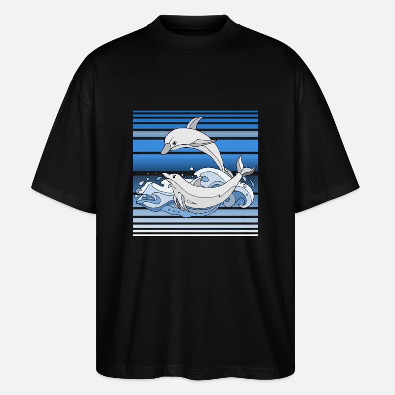 Dauphins - T-shirt bio Blaster 2.0 coupe oversize Stanley/Stella Unisexe - noir