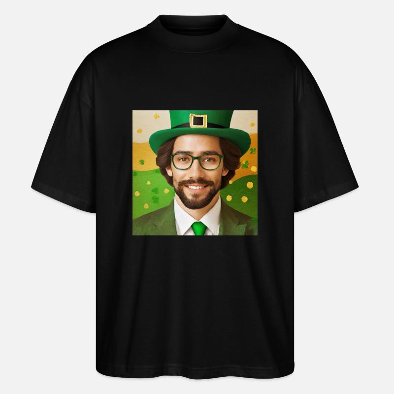 St. Patrick's Day - Stanley/Stella Oversized Unisex Bio T-Shirt Blaster 2.0 - Schwarz