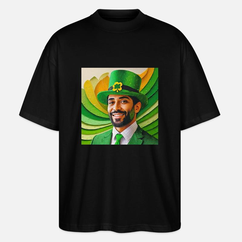 St. Patrick - Stanley/Stella Oversized Unisex Bio T-Shirt Blaster 2.0 - Schwarz