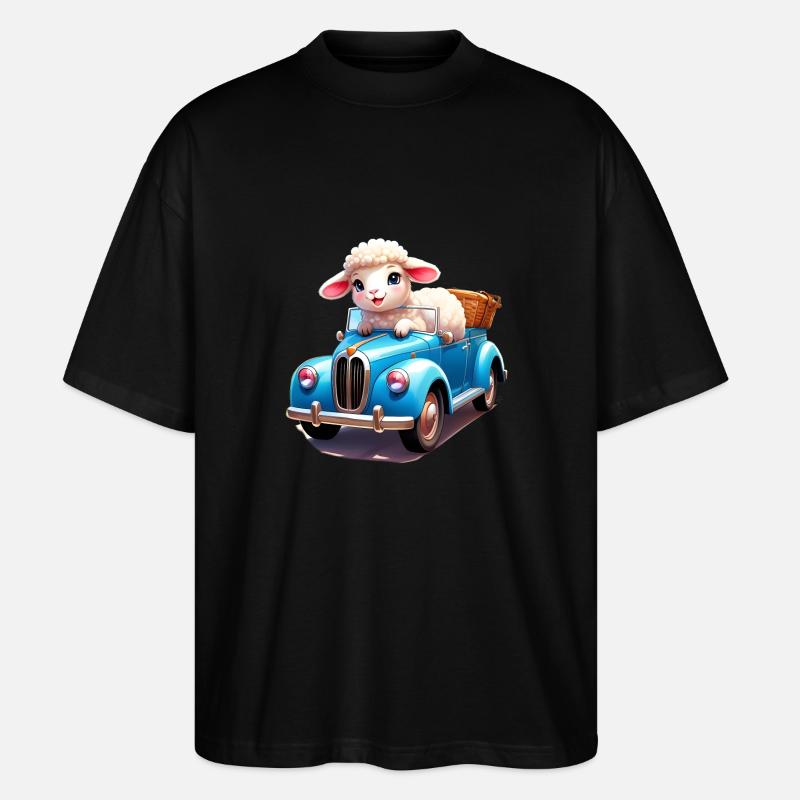 Schaf-Sprint - Stanley/Stella Oversized Unisex Bio T-Shirt Blaster 2.0 - Schwarz