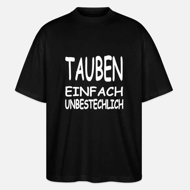 Tauben - Stanley/Stella Oversized Unisex Bio T-Shirt Blaster 2.0 - Schwarz