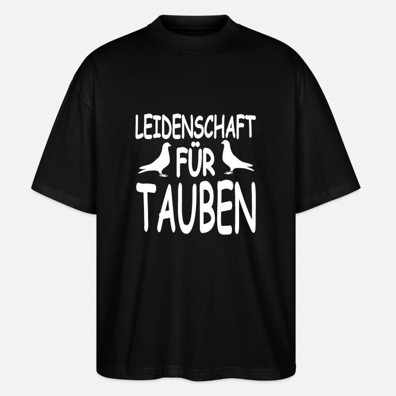 Tauben - Stanley/Stella Oversized Unisex Bio T-Shirt Blaster 2.0 - Schwarz