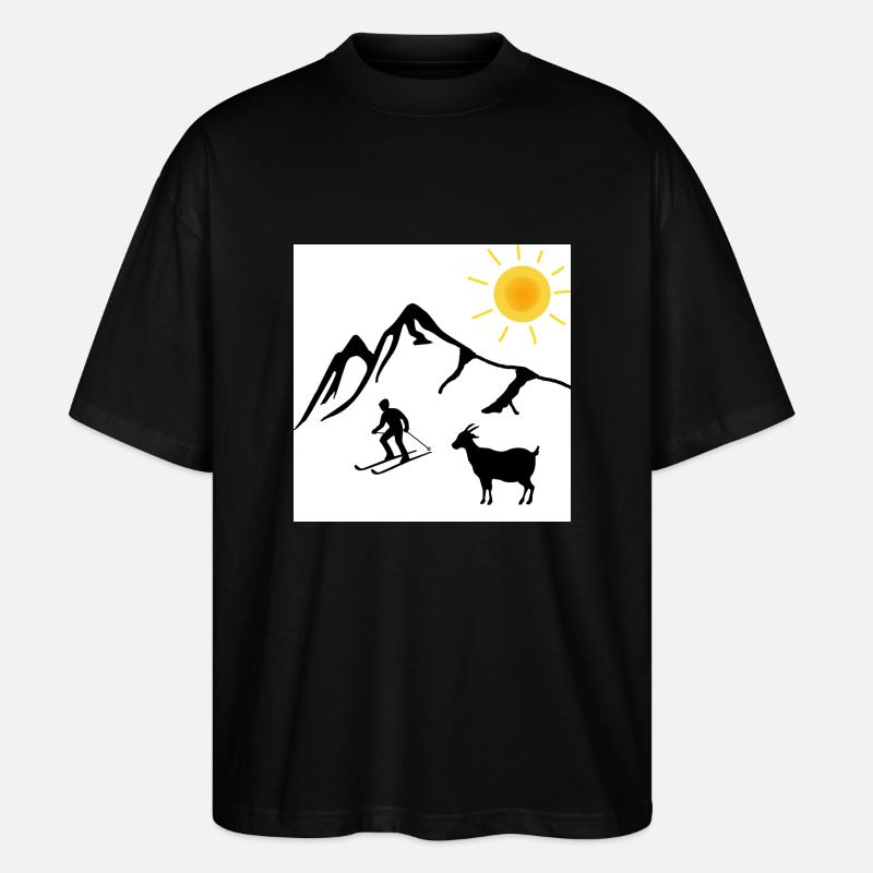 Skifreunde - Stanley/Stella Oversized Unisex Bio T-Shirt Blaster 2.0 - Schwarz
