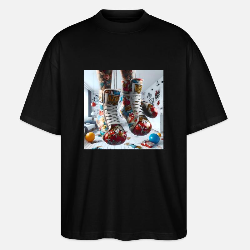 Pop Box Shoes - Stanley/Stella Oversized Unisex Bio T-Shirt Blaster 2.0 - Schwarz