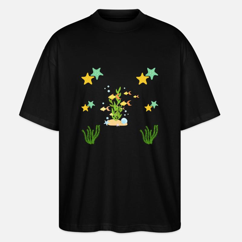 Sous la mer - T-shirt bio Blaster 2.0 coupe oversize Stanley/Stella Unisexe - noir