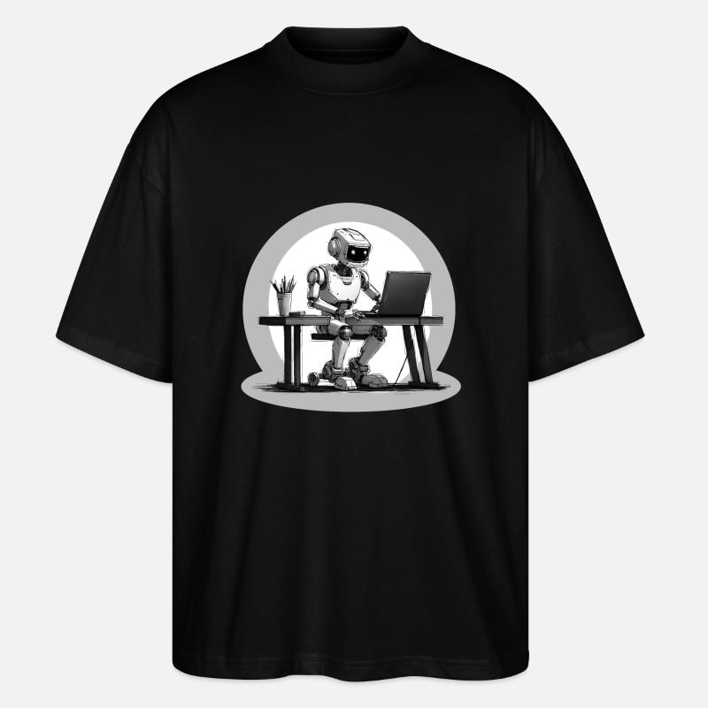 TÉLÉTRAVAIL - T-shirt bio Blaster 2.0 coupe oversize Stanley/Stella Unisexe - noir