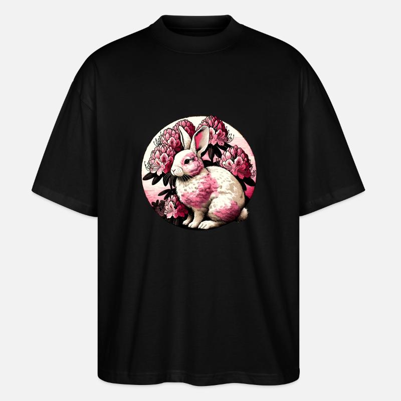 Lapin Lapin Roses - T-shirt bio Blaster 2.0 coupe oversize Stanley/Stella Unisexe - noir