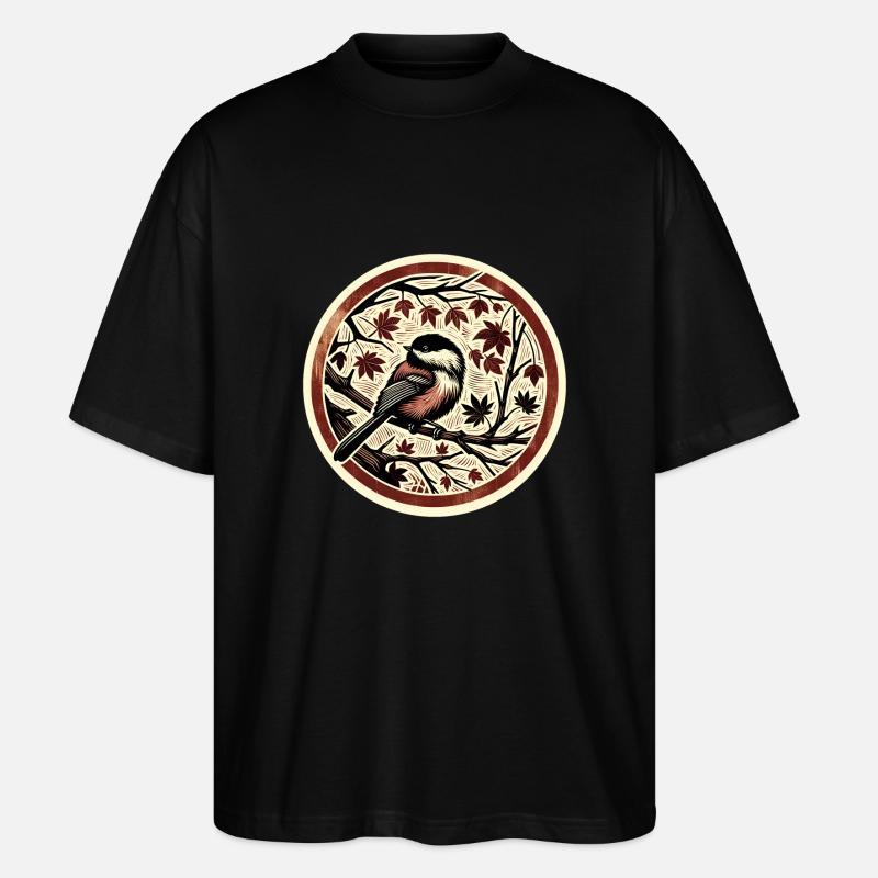 Chickadee - Stanley/Stella Oversized Unisex Organic T-shirt Blaster 2.0 - black