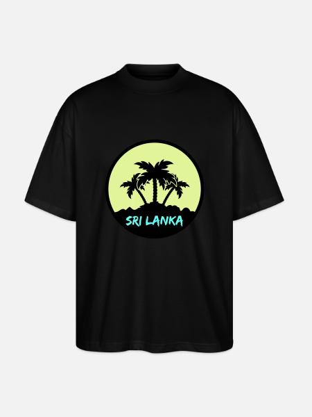 Sri Lanka - Stanley/Stella Oversized Unisex Organic T-shirt Blaster 2.0 - black