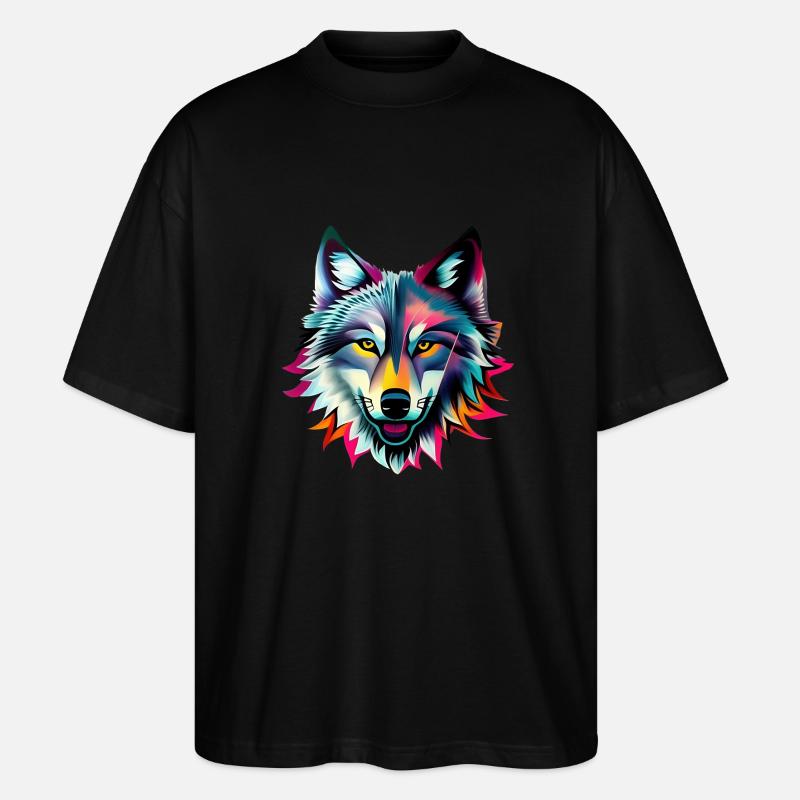 Wolf - Stanley/Stella Oversized Unisex Bio T-Shirt Blaster 2.0 - Schwarz