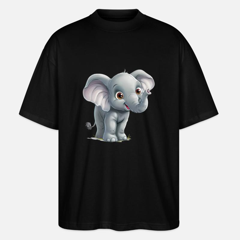 Kleiner lustiger Elefant - Stanley/Stella Oversized Unisex Bio T-Shirt Blaster 2.0 - Schwarz