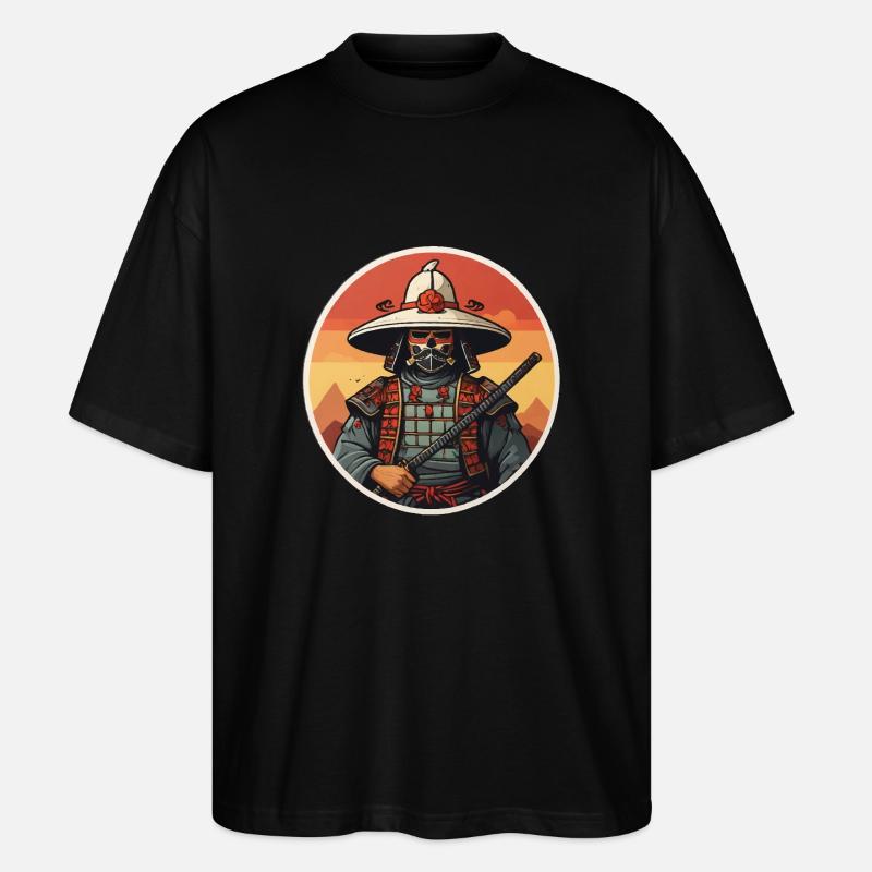 Japan Samurai Krieger - Stanley/Stella Oversized Unisex Bio T-Shirt Blaster 2.0 - Schwarz