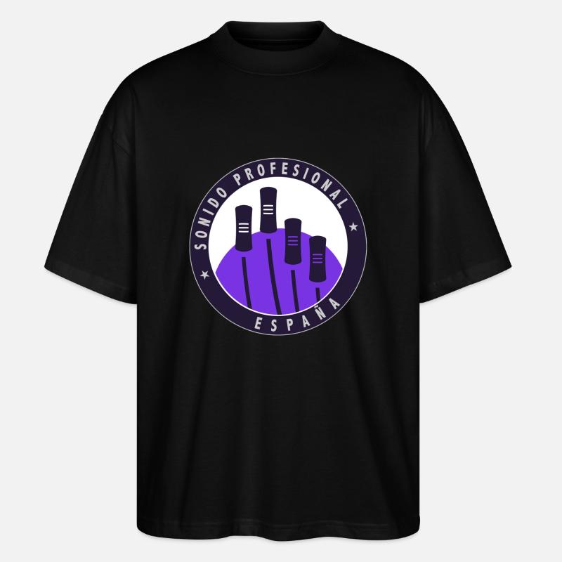 Logo mit weißem Hintergrund. - Stanley/Stella Oversized Unisex Bio T-Shirt Blaster 2.0 - Schwarz