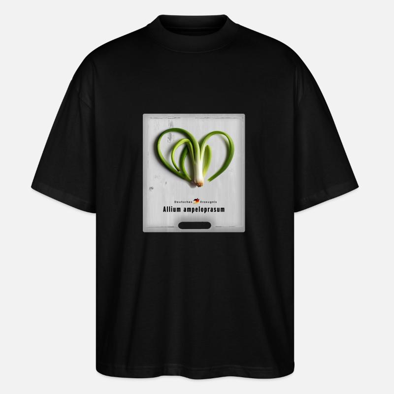 German Art - Lauch Herz - Stanley/Stella Oversized Unisex Bio T-Shirt Blaster 2.0 - Schwarz