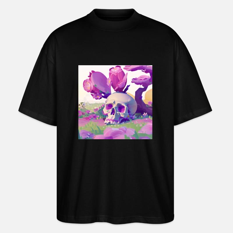 Skull in Paradise - Stanley/Stella Oversized Unisex Bio T-Shirt Blaster 2.0 - Schwarz