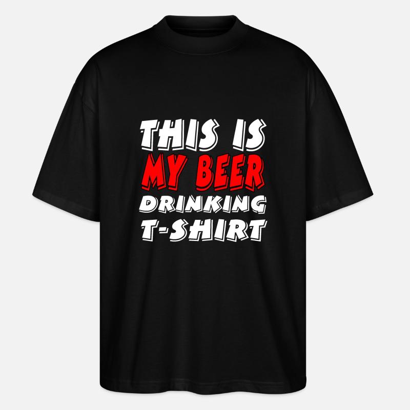 Bier - Stanley/Stella Oversized Unisex Bio T-Shirt Blaster 2.0 - Schwarz