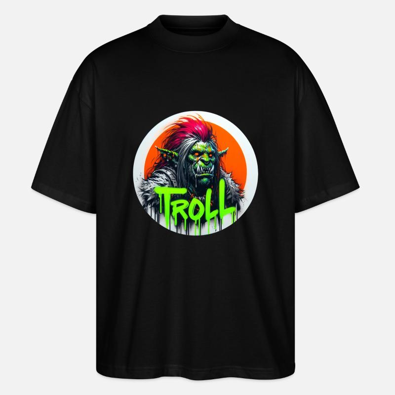 Troll - Stanley/Stella Oversized Unisex Bio T-Shirt Blaster 2.0 - Schwarz