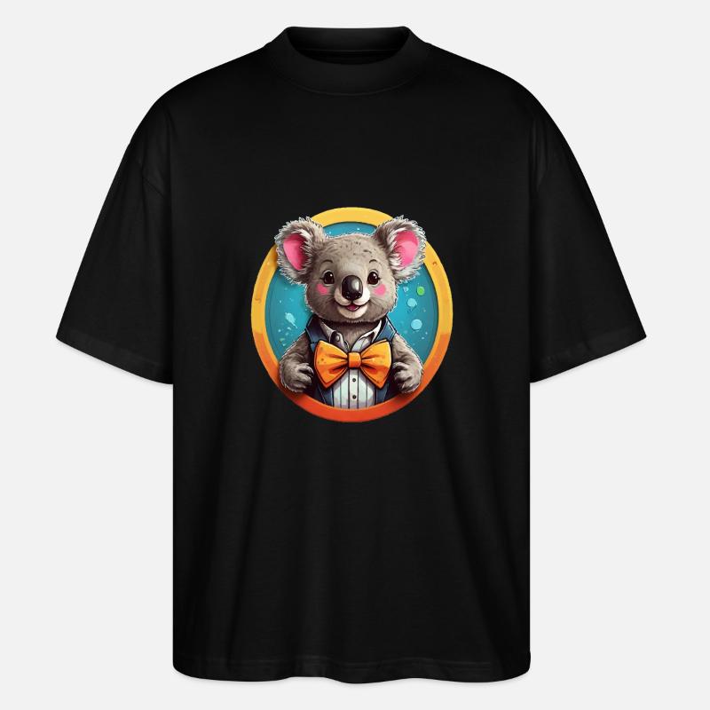 Lustiges Comic Koala - Stanley/Stella Oversized Unisex Bio T-Shirt Blaster 2.0 - Schwarz