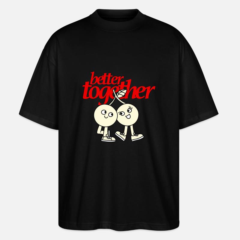 Better Together - Stanley/Stella Oversized Unisex Bio T-Shirt Blaster 2.0 - Schwarz