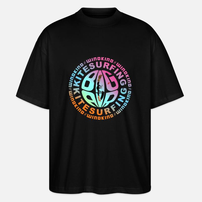 Kitesurfing - Stanley/Stella Oversized Unisex Bio T-Shirt Blaster 2.0 - Schwarz