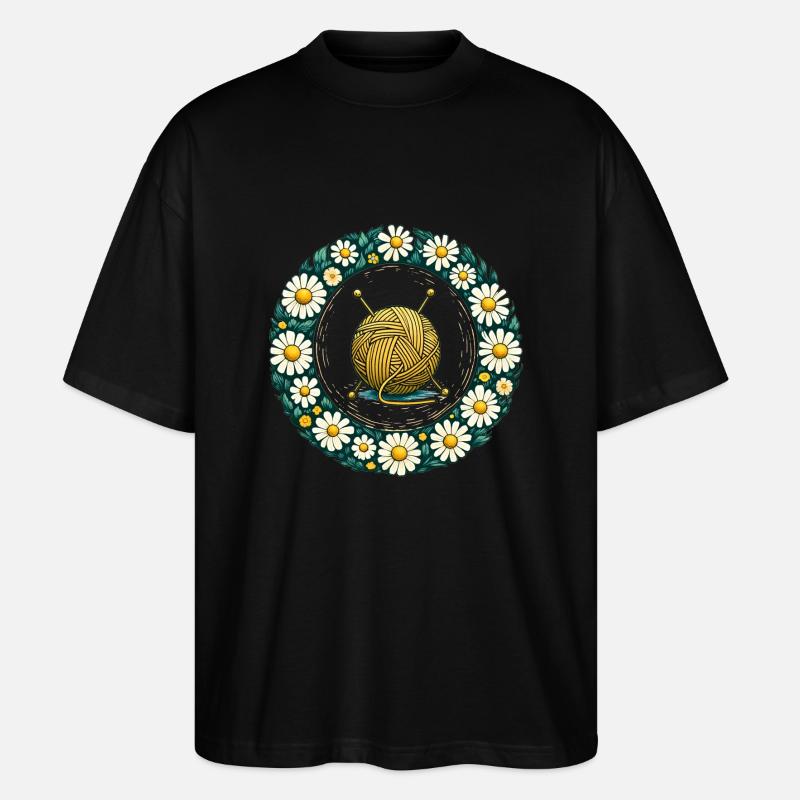 Knäuel aus Garn - Stanley/Stella Oversized Unisex Bio T-Shirt Blaster 2.0 - Schwarz