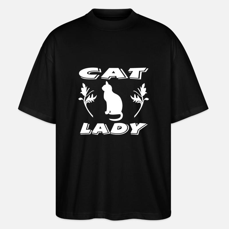 Katze - Stanley/Stella Oversized Unisex Bio T-Shirt Blaster 2.0 - Schwarz