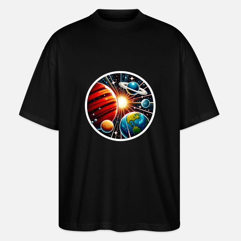 Sonnensystem - Stanley/Stella Oversized Unisex Bio T-Shirt Blaster 2.0 - Schwarz