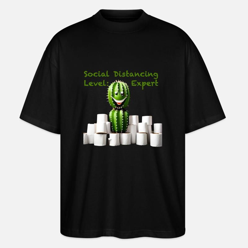 Social Distancing Level Expert - Stanley/Stella Oversized Unisex Bio T-Shirt Blaster 2.0 - Schwarz